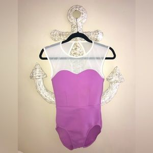 NWT Cleo Harper One Piece Bodysuit/Swimsuit/Activewear in Lavender Purple-Pink